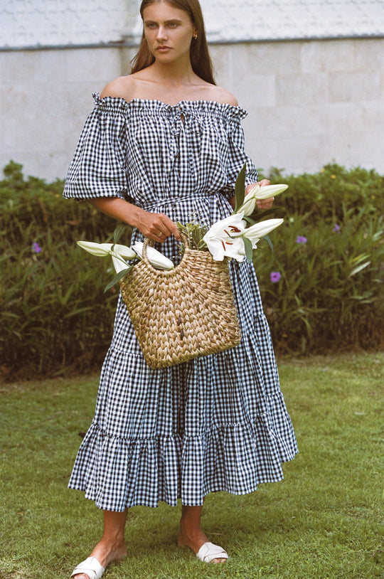 Emmaline Gown | Black Gingham