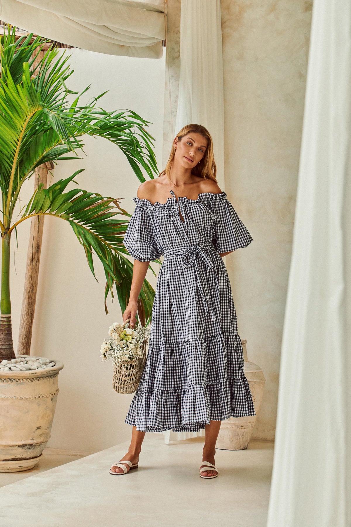 Emmaline Gown | Black Gingham