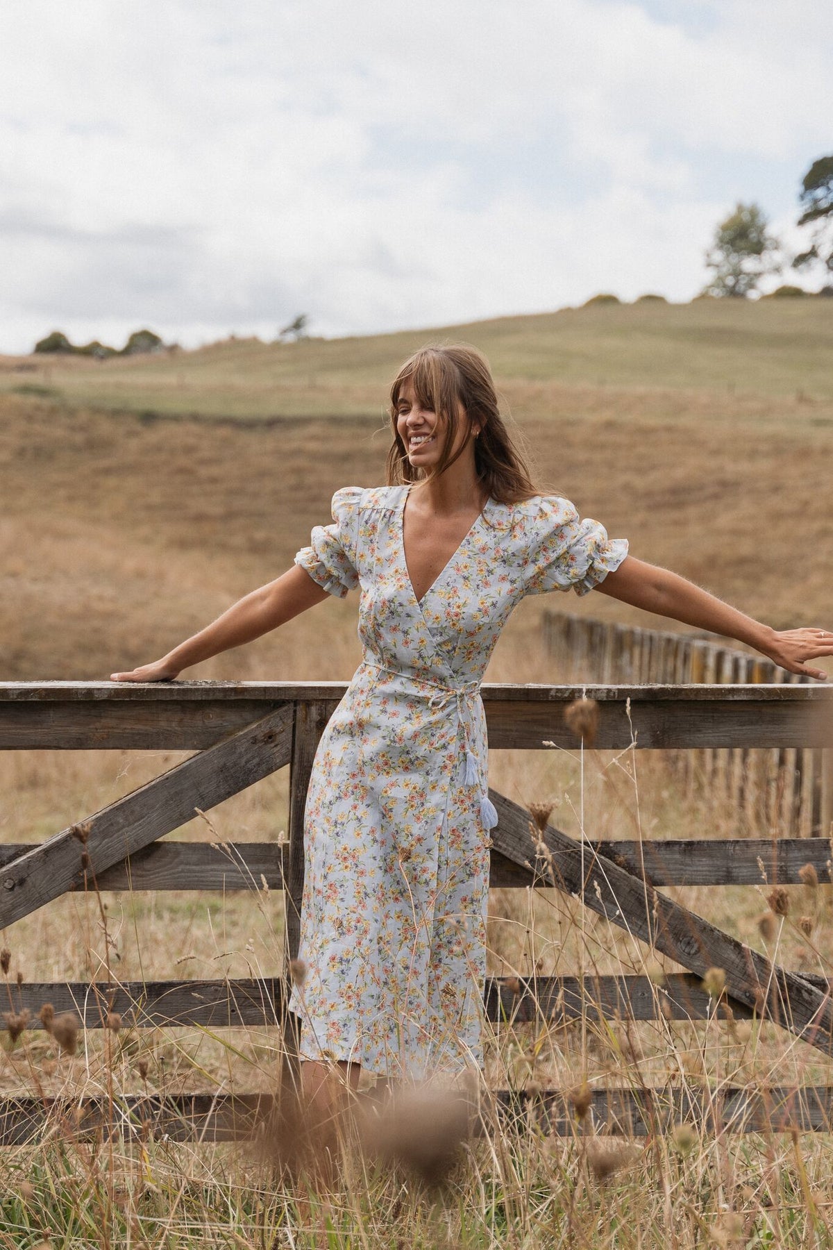 Alice Midi Wrap Dress | Spring Bouquet