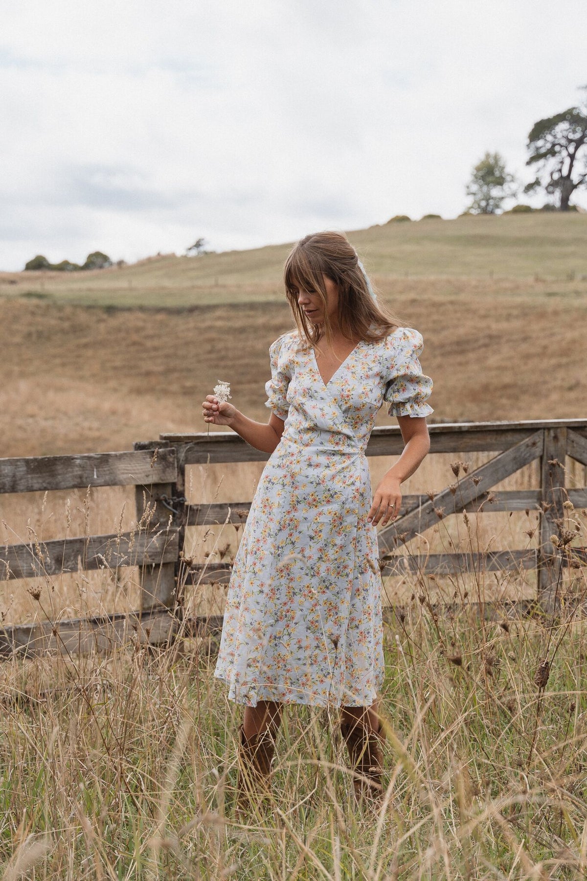 Alice Midi Wrap Dress | Spring Bouquet