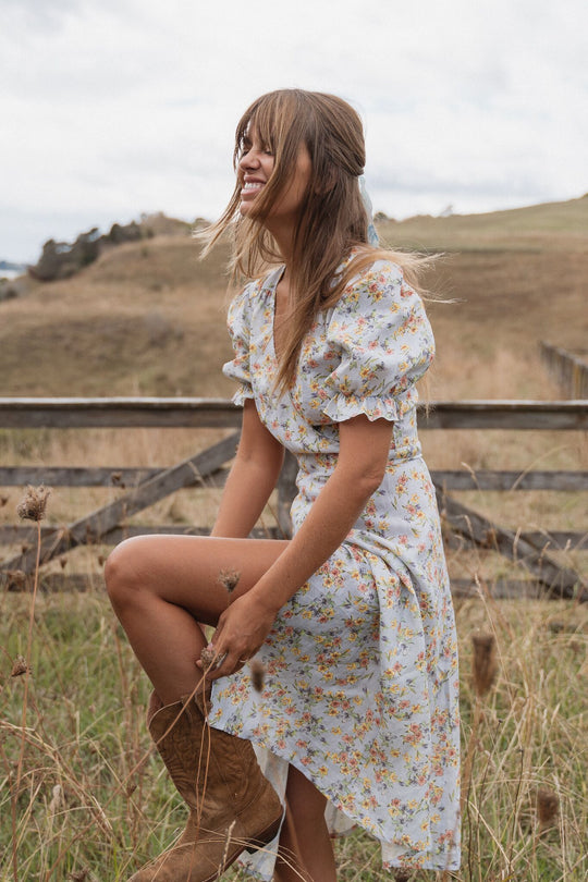 Alice Midi Wrap Dress | Spring Bouquet