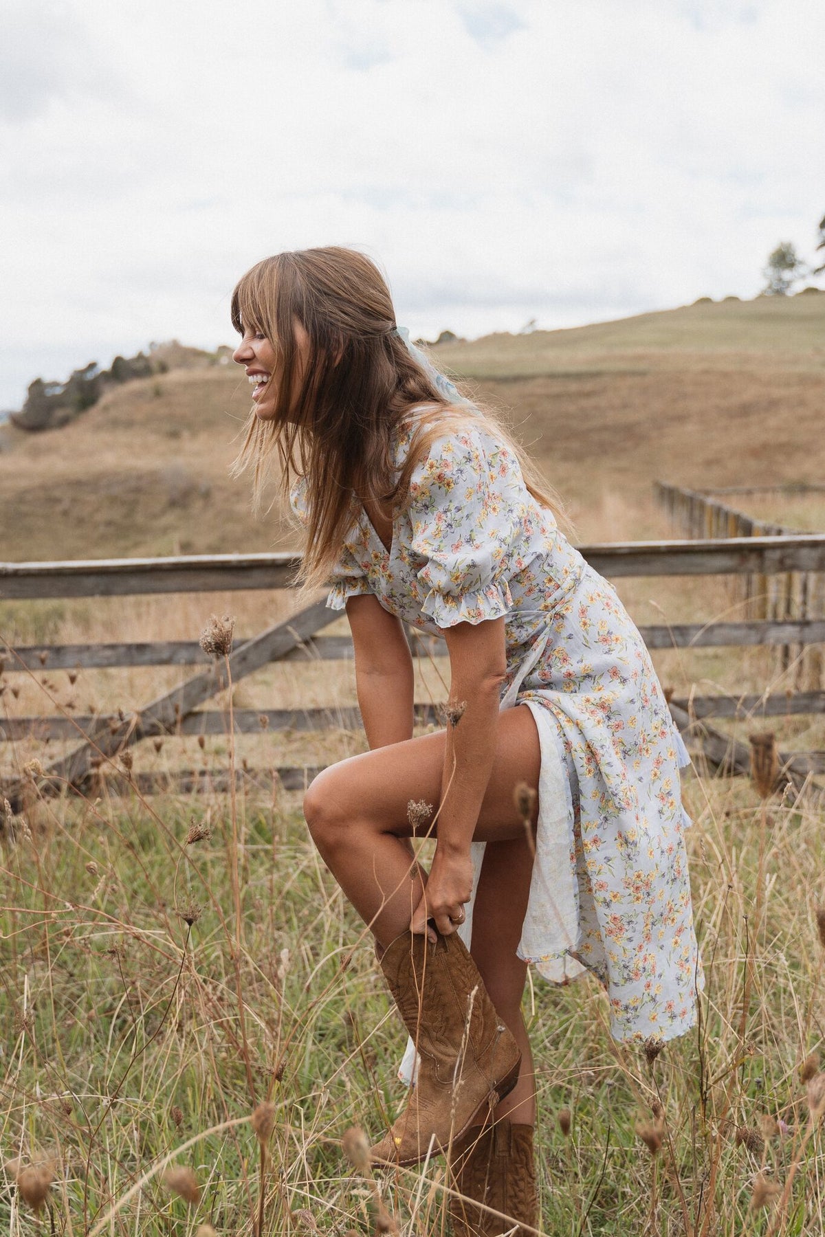 Alice Midi Wrap Dress | Spring Bouquet