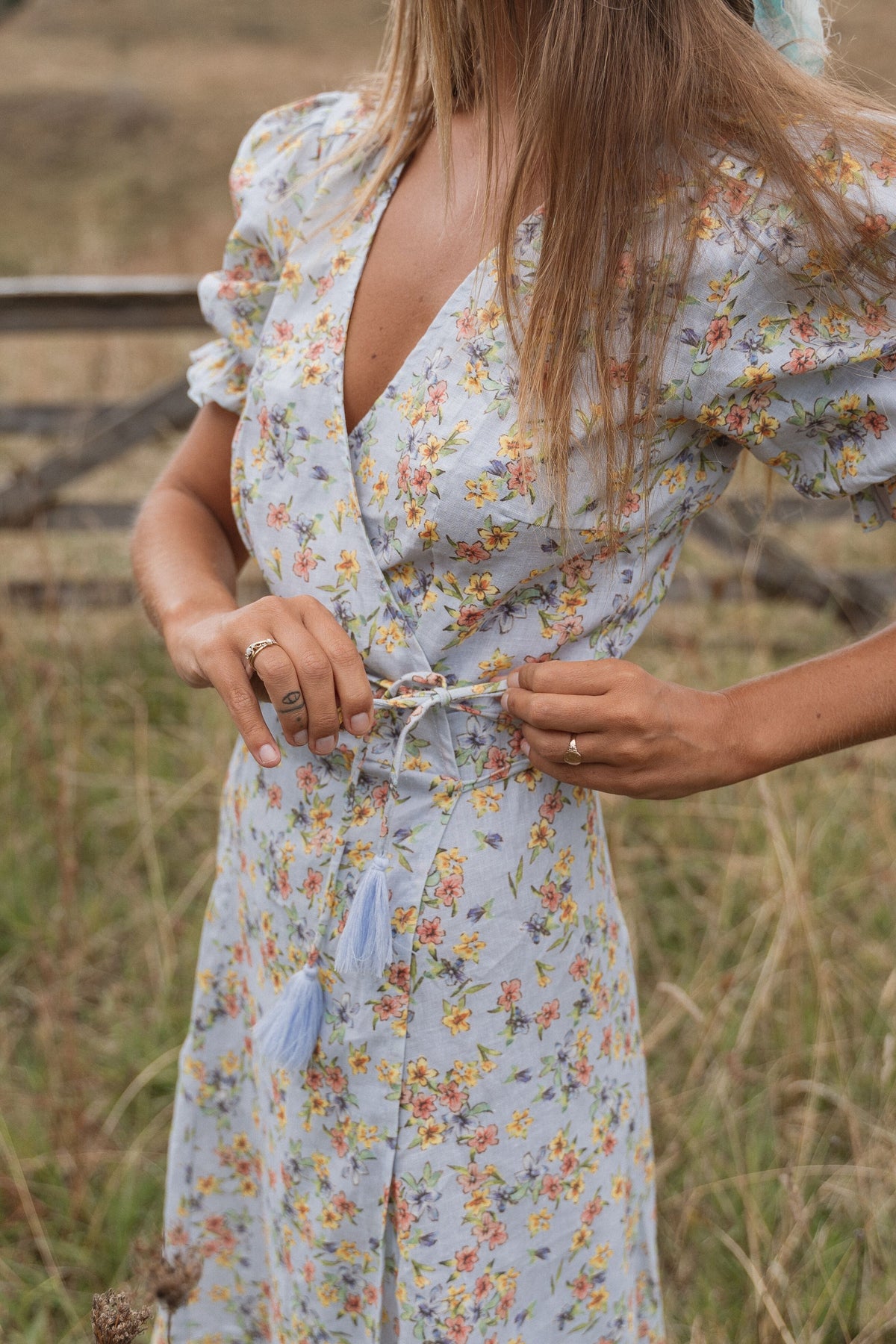 Alice Midi Wrap Dress | Spring Bouquet