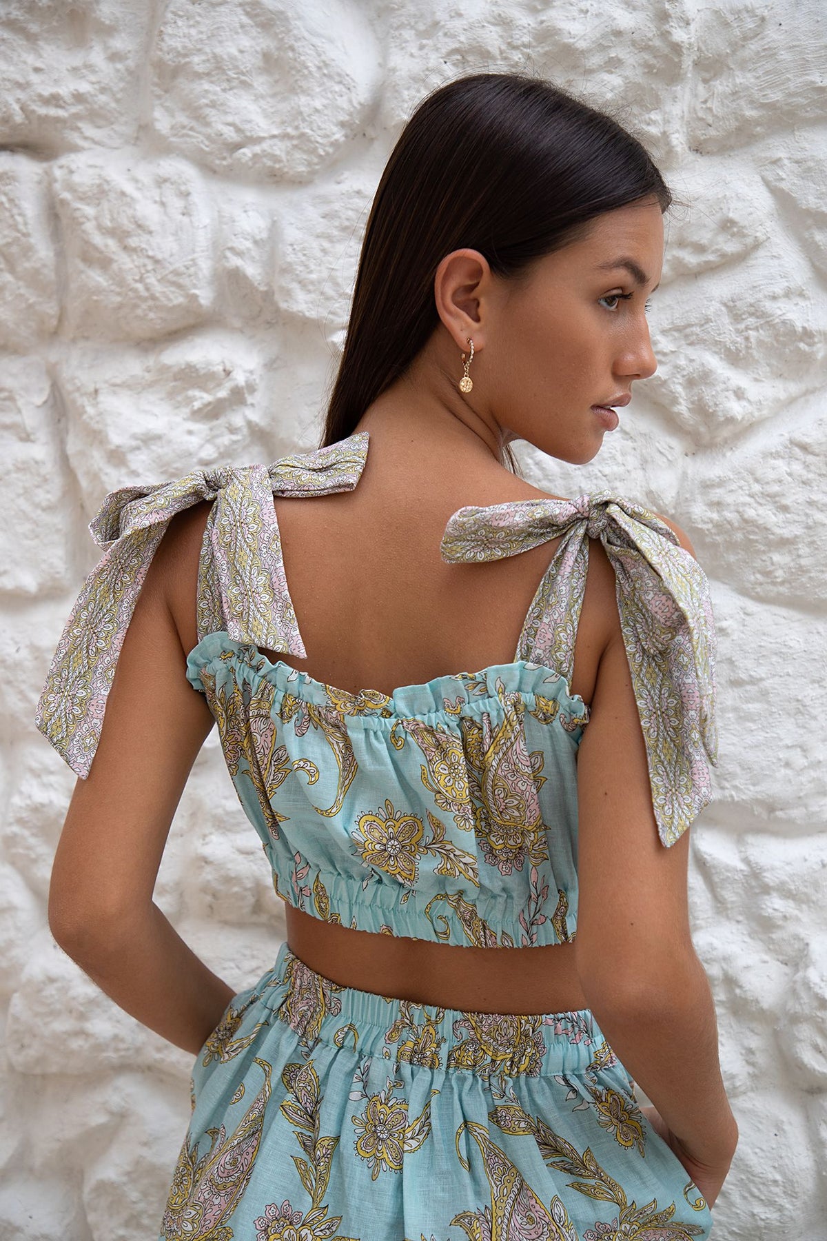 Millie Crop | Amalfi Paisley