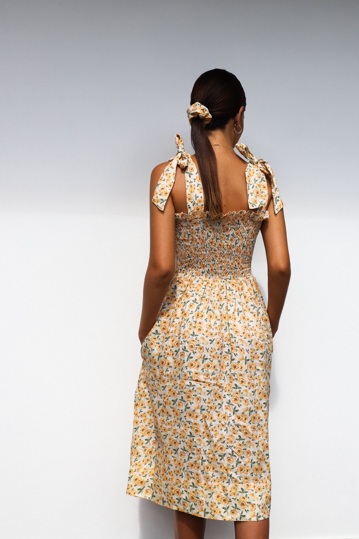 Farrah Midi Dress | Sunflowers