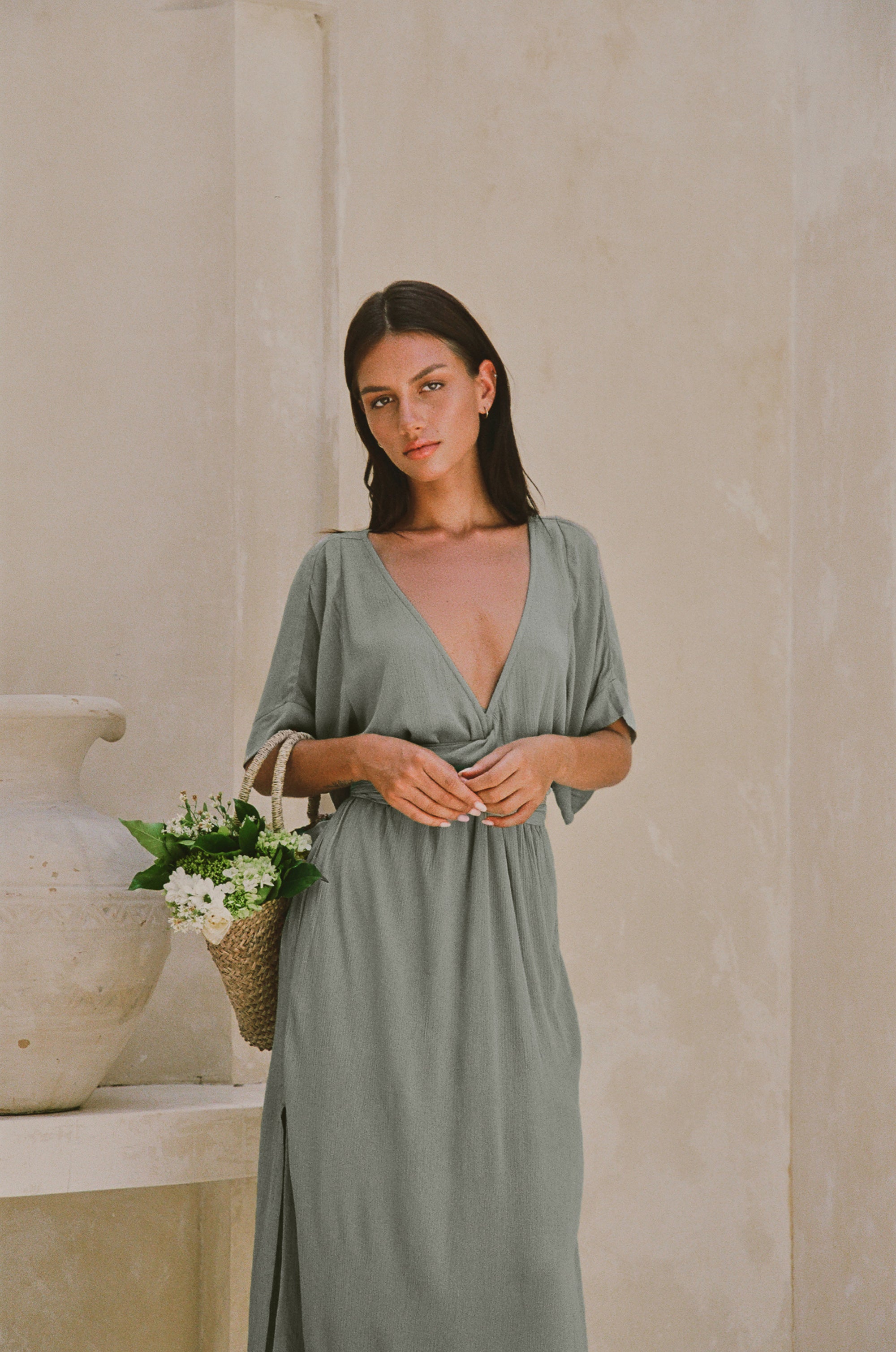 Olive Green Bridesmaid Dress  Melody Maxi Dress · HAZEL & FOLK