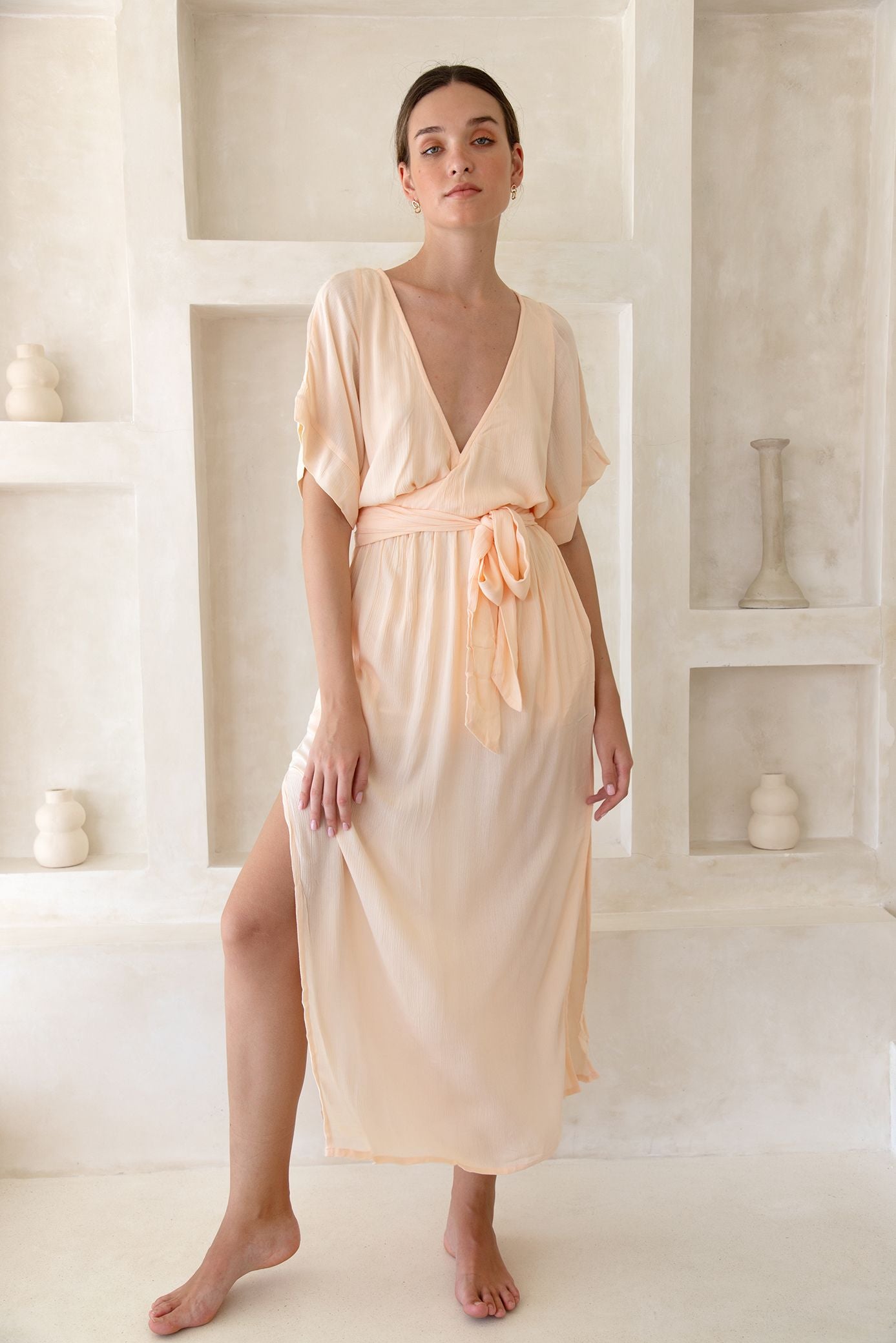 Melody Maxi Dress | Pastel Peach