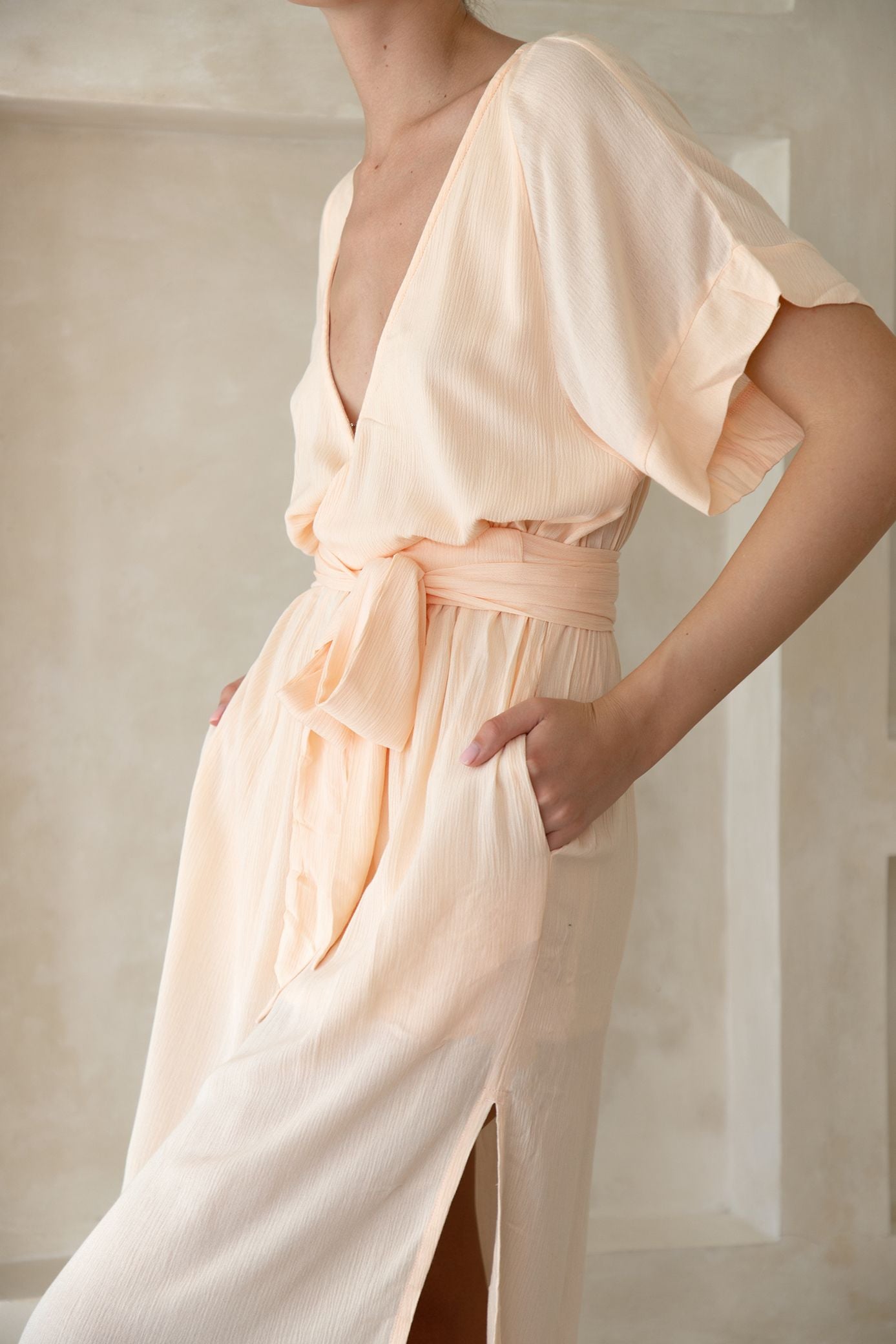 Melody Maxi Dress | Pastel Peach
