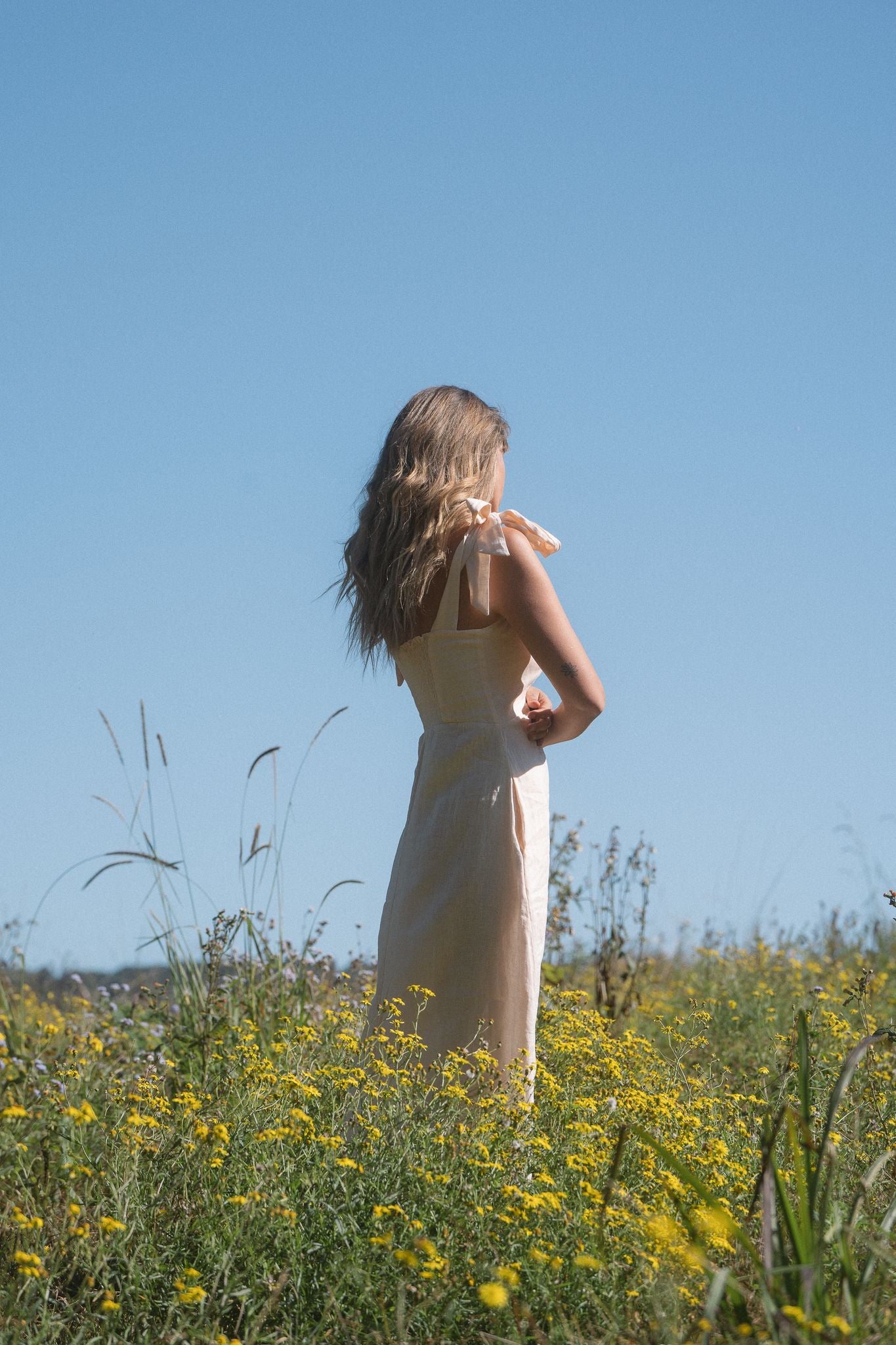 Fleur Midi Dress | Ivory Sand