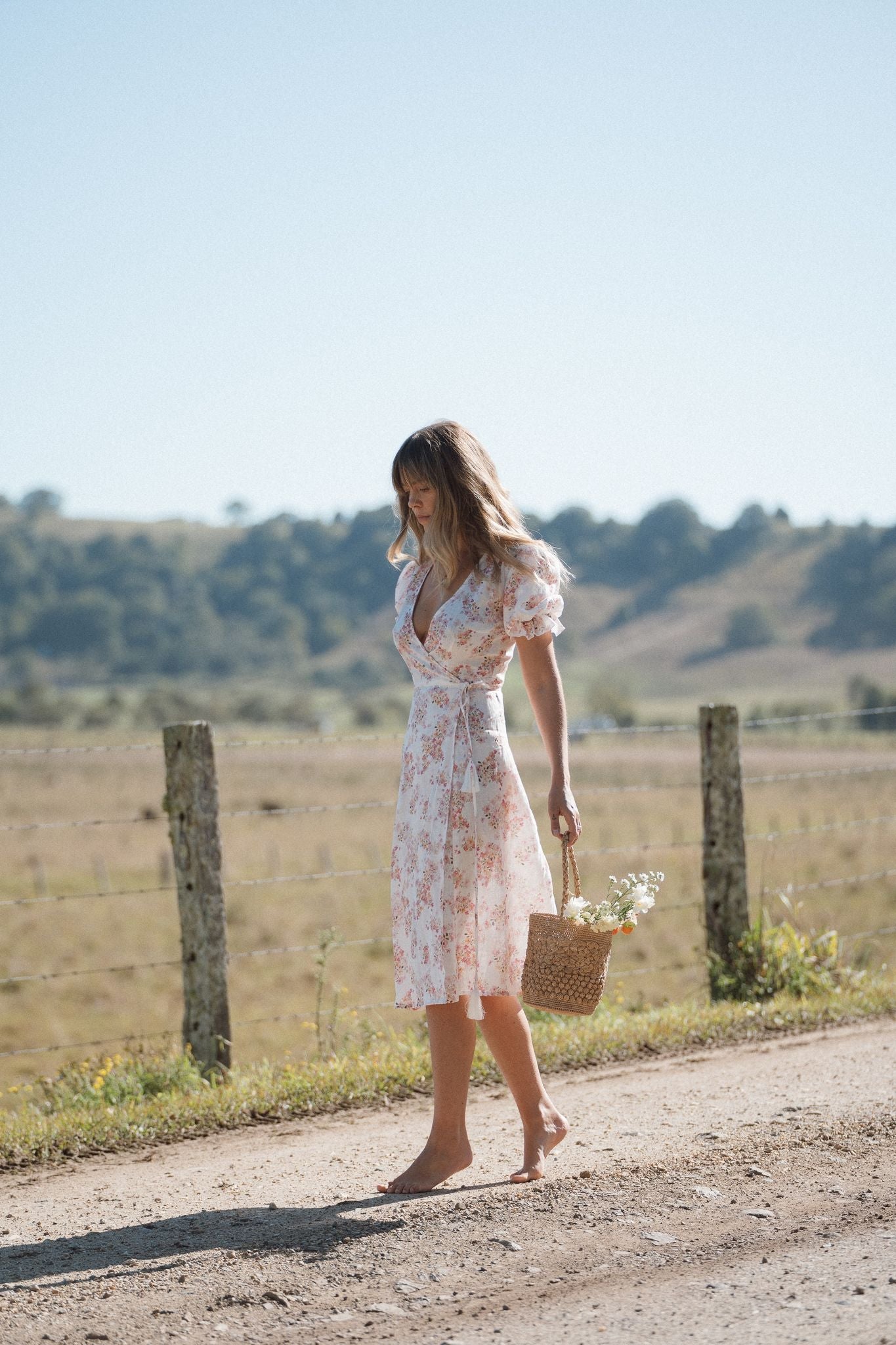 Alice Midi Wrap Dress | Meadow Blush