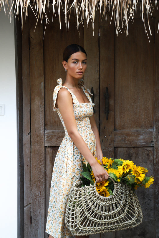 Farrah Midi Dress | Sunflowers