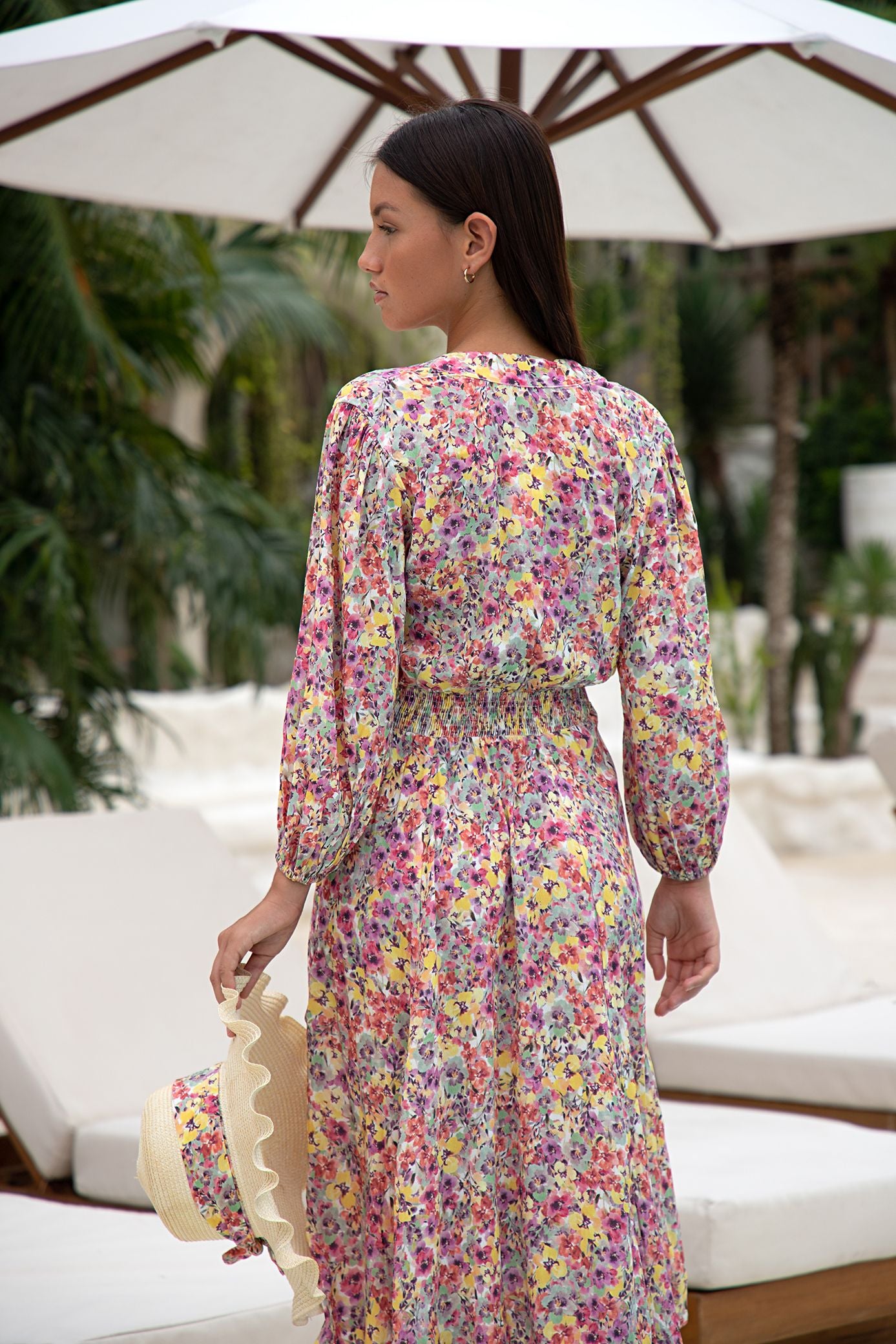 Vivianne Midi Dress | Floral Escape
