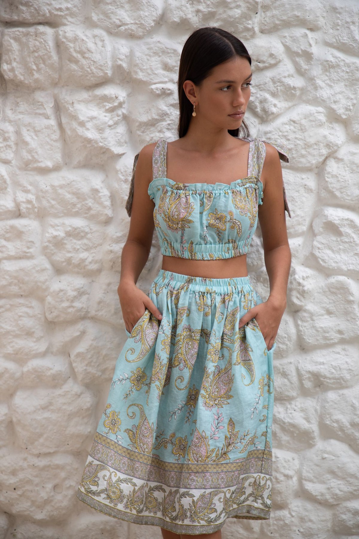 Millie Crop | Amalfi Paisley