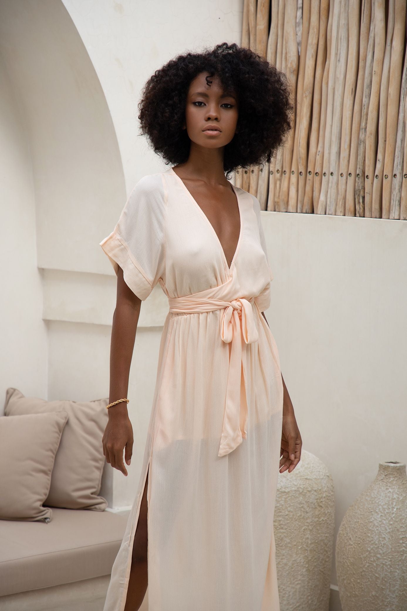 Reformation winslow dress ivory top